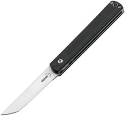 Boker Plus 01BO630 Wasabi, 2.8" 440C Plain Blade, Black G-10 Handle