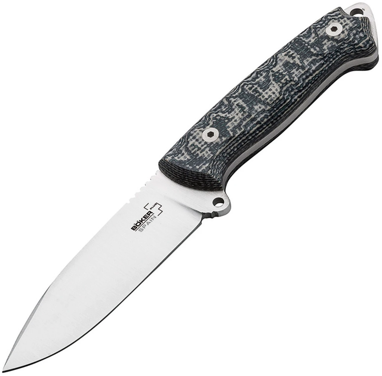 Boker Plus 02BO351 Spain Generalist Granito, 4.3" MoVa1.4116 Plain Blade, Grey Micarta Handle