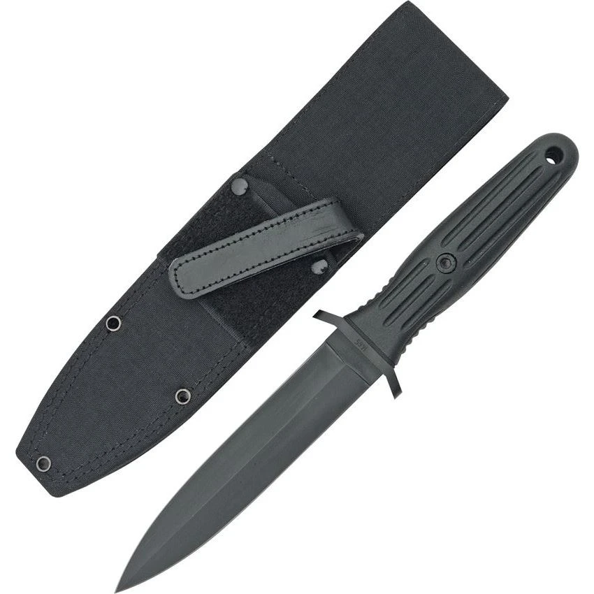 Boker 120543B Applegate-Fairbairn Combat Fixed Blade Knife With Black Fiberglass Reinforced Delrin Handle
