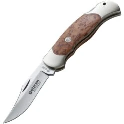 Boker 113002TH Optima Thuja Lockback Knife With Thuja Wood Handle