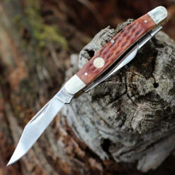 Boker Tree Brand 110726 Stockman, Brown Jigged Bone Handle