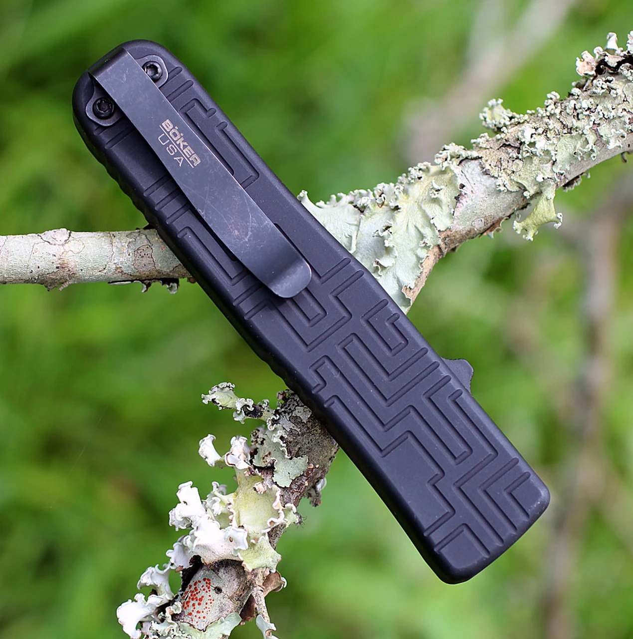 Boker Plus OTF Blackout Black Aluminum (3.5 " 154CM Blk) 06EX263 - Image 4