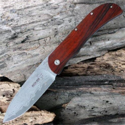 Boker Plus Exskelibur I Gentlemen's Folder, 01BO222DAM, 3.5" Damascus Blade, Cocobolo Handle