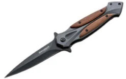Boker Magnum Starfighter BOM01RY069 , 440 Stainless, Aluminum/Wood Handle