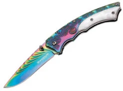 Boker Magnum Pearl Rainbow Folder, 440 Steel, Stainless/Mother Of Pearl Handle